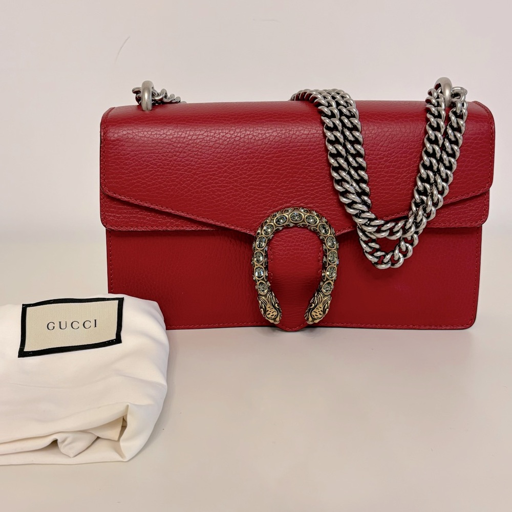 Gucci Dionysus Small Shoulder Bag with Swarovski Crystal Tiger Head